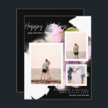 バジェットハッピーホリデーズフォトカードモダン抽象芸術<br><div class="desc">自分の写真と季節、クリスマスまたはその他の祝日の年賀状、あいさつ、新年のメッセージを追加する。</div>