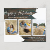 バジェットハッピーホリデーズフォトカードモダン抽象芸術 (正面)