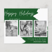バジェットハッピーホリデーズフォトカードモダン抽象芸術 (正面)