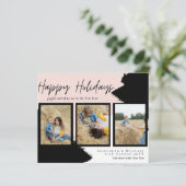 バジェットハッピーホリデーズフォトカードモダン抽象芸術 (スタンド正面)