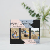 バジェットハッピーホリデーズフォトカードモダン抽象芸術 (スタンド正面)