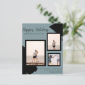 バジェットハッピーホリデーズフォトカードモダン抽象芸術 (スタンド正面)