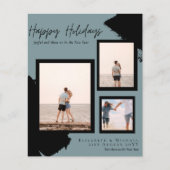 バジェットハッピーホリデーズフォトカードモダン抽象芸術 (正面)