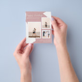 バジェットハッピーホリデーズフォトカードモダン抽象芸術 チラシ (手)