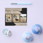 バジェットハッピーホリデーズフォトカードモダン抽象芸術 チラシ (シングル)