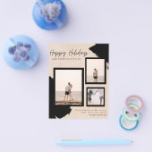 バジェットハッピーホリデーズフォトカードモダン抽象芸術 チラシ (シングル)