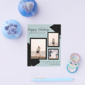 バジェットハッピーホリデーズフォトカードモダン抽象芸術 チラシ (シングル)