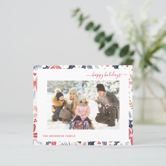 バジェットハッピーホリデーレッドスクリプトフォトカモダンード (スタンド正面)