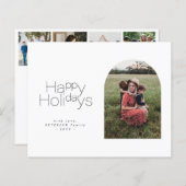 バジェットハッピーホリデー数々のフォトホリデーカード (正面/裏面)