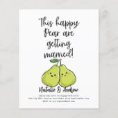 バジェットハッピー梨おもしろいかわいい夏ブライダルシャワー (正面)