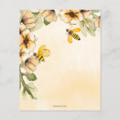 バジェットハネビーベビーシャワー招待状 (裏面)