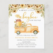 バジェットハネビーベビーシャワー招待状 (正面)