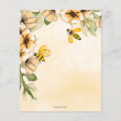 バジェットハネビーベビーシャワー招待状 (裏面)