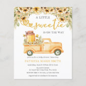 バジェットハネビーベビーシャワー招待状 (正面)