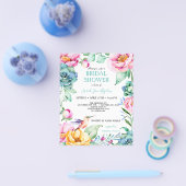 バジェットハミングバードボホブライダルシャワー チラシ (シングル)