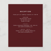 バジェットハロウィンオールインワン結婚式招待状 (裏面)