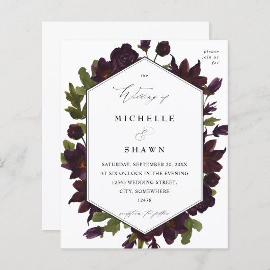 バジェットハロウィンパープル結婚フローラ (正面/裏面)