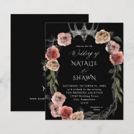 バジェットハロウィーンクラウンピンクブラック結婚フローラズB