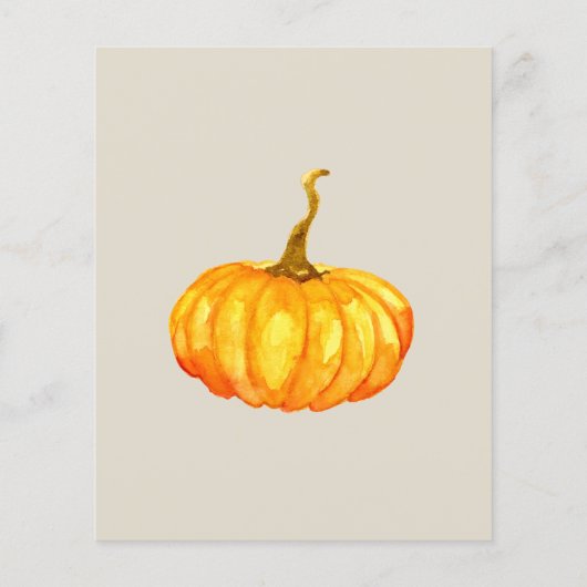 バジェットハロウィーンパンプキンカービングパーティの招待状 (裏面)