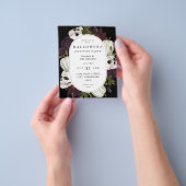 バジェットハロウィーンパープルフローラ&スカルパーティー チラシ (手)