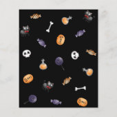 バジェットハロウィーン衣装の誕生日パーティーの招待状 チラシ (裏面)