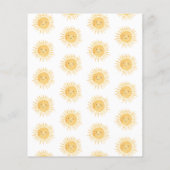 バジェットハローサンシャインベビーシャワー招待状 (裏面)