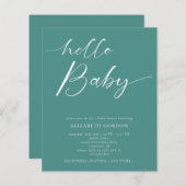 バジェットハローベビーシャワーミニマル男女兼用 (正面/裏面)