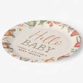バジェットハローベビー秋ボホ衣服赤ちゃんシャワー ペーパープレート (アングル)