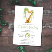 バジェットハープセントパッツクスデイウォーターカラーパーティー 招待状