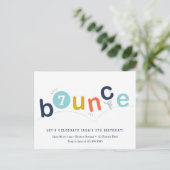 バジェットバウンスバースデーパーティー インビテーションポストカード (スタンド正面)