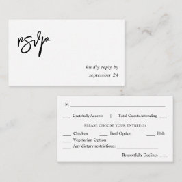 バジェットバジェットブラック&ホワイト書道10食事 エンクロージャーカード