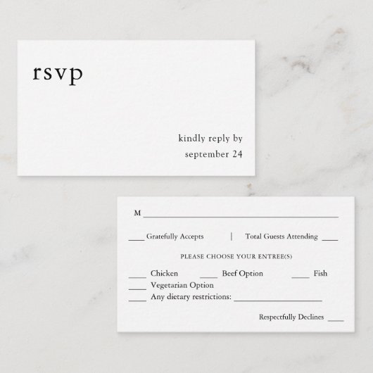 バジェットバジェットブラック&ホワイト書道9食 エンクロージャーカード (正面/裏面)