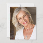 バジェットバタフライお祝いオブライフ招待状 (裏面)