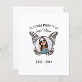 バジェットバタフライウィングス写真記念招待状 (正面/裏面)