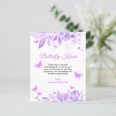 バジェットバタフライキスベビーシャワーサンキューカード (スタンド正面)