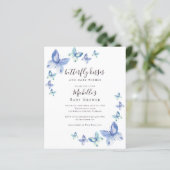 バジェットバタフライキスベビーシャワー招待状 (スタンド正面)