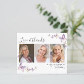 バジェットバタフライフォト葬儀サンキューカード (スタンド正面)