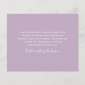 バジェットバタフライフォト葬儀サンキューカード (裏面)