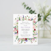 バジェットバタフライ&フローラブライダルシャワー招待状 (スタンド正面)