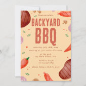 バジェットバックヤードBBQ父の日パーティー 招待状 (正面)