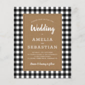 バジェットバッファロープレイドクラフト結婚式招待状 (正面)