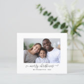 バジェットバッファロープレイドスクリプトメリークリスマスフォト (スタンド正面)