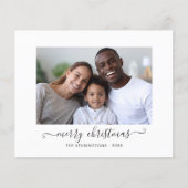 バジェットバッファロープレイドスクリプトメリークリスマスフォト (正面)