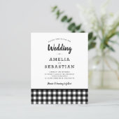 バジェットバッファロープレイド結婚式招待状 (スタンド正面)