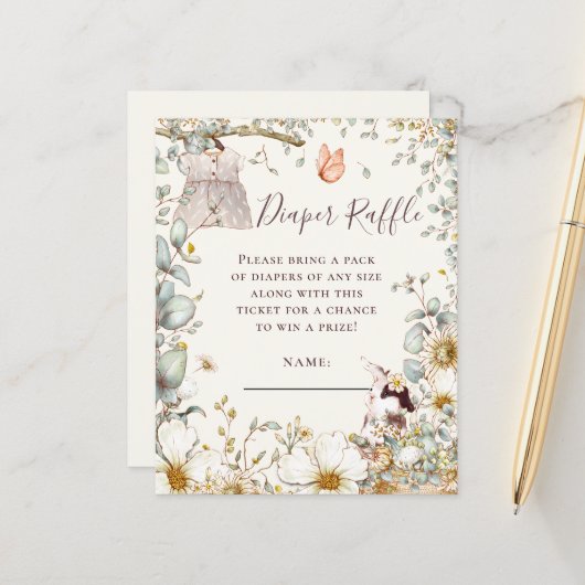 バジェットバニーおむつラッフルベビーガールシャワー (正面/裏面インサイチュ)