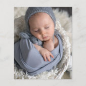 バジェットバニーフォトリーフ男の赤ちゃん誕生発表 (裏面)