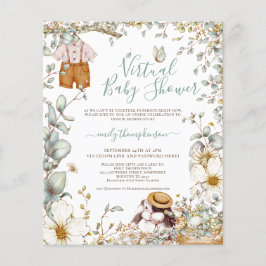 バジェットバニーボーイバーチャル赤ちゃんシャワー招待状