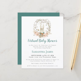 バジェットバニーヴィンテージボーイバーチャルベビーシャワー