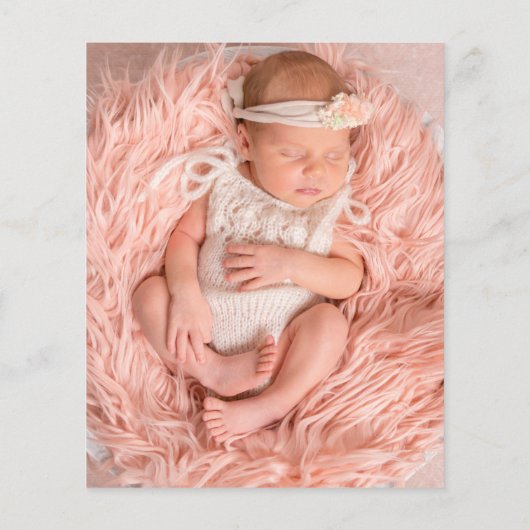 バジェットバニー花模様フォトガール誕生のお知らせ (裏面)