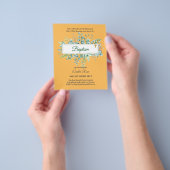 バジェットバプティスバウティゾバウティスモ緑招待状 チラシ (手)